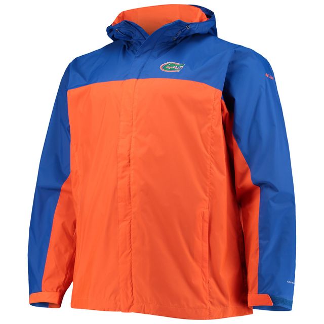 Veste à capuche Columbia Royal/Orange Florida Gators Big & Tall Glennaker Storm Omni-Tech pour homme