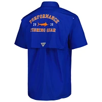 Chemise boutonnée Columbia Royal Florida Gators Bonehead pour homme