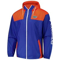 Coupe-vent entièrement zippé Columbia Royal Florida Gators Flash Challenger II Omni-Shade pour homme