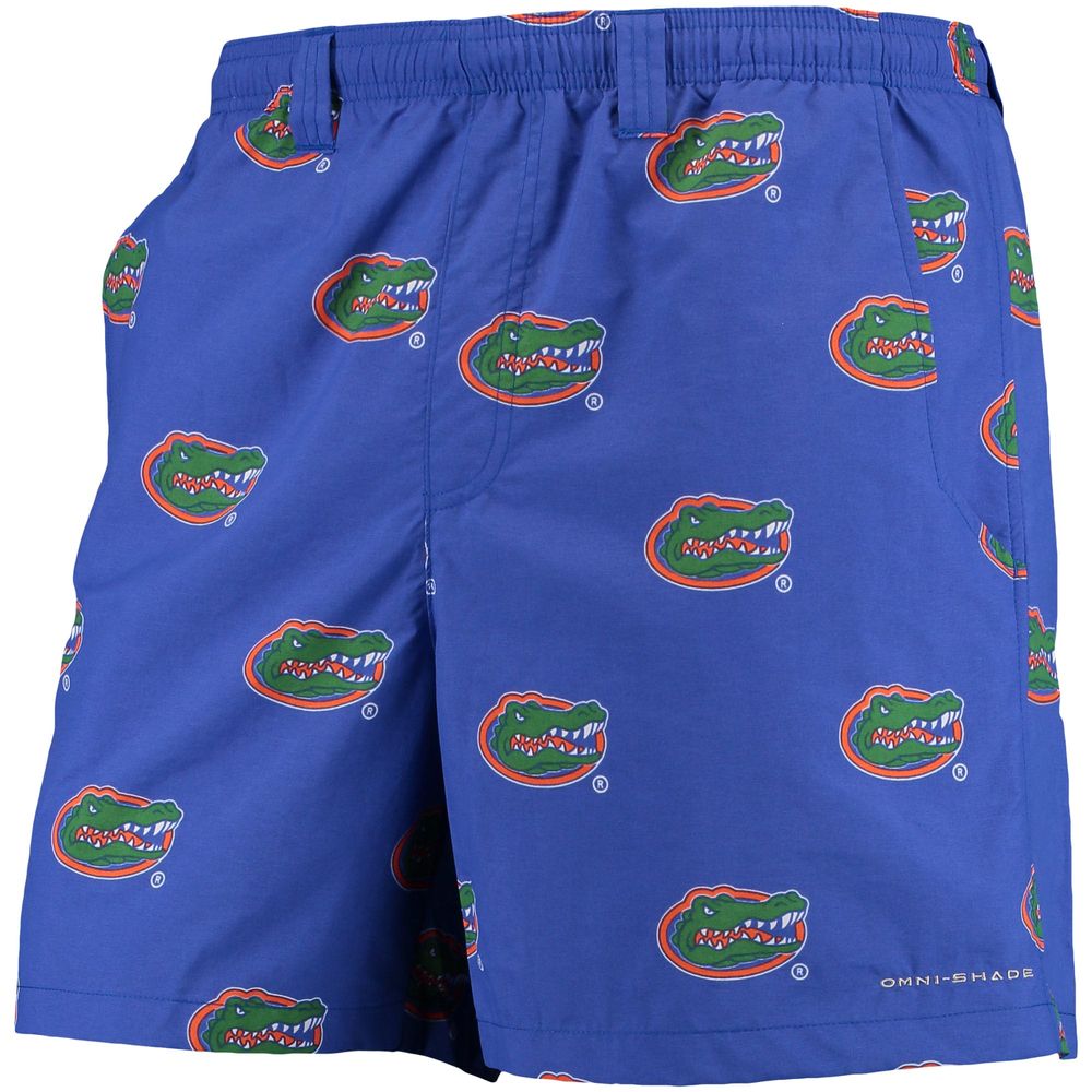 Men's Columbia Royal Florida Gators PFG Backcast II Omni-Shade Hybrid Shorts