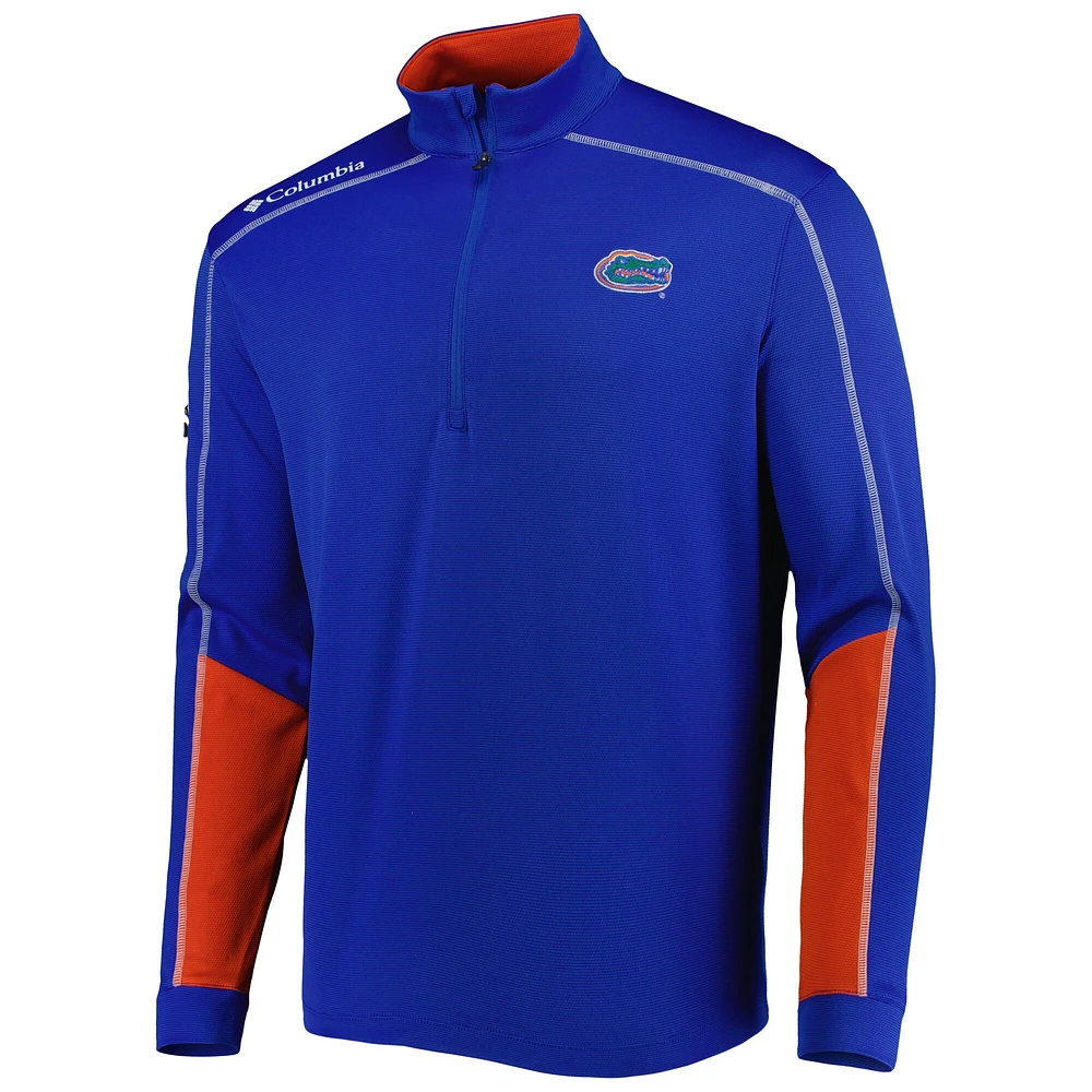 Men's Columbia Royal Florida Gators Shotgun 2.0 Omni-Wick Quarter-Zip Jacket