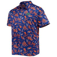 Men's Columbia Royal Florida Gators Super Terminal Tackle Omni-Shade Polo