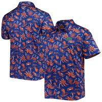 Men's Columbia Royal Florida Gators Super Terminal Tackle Omni-Shade Polo