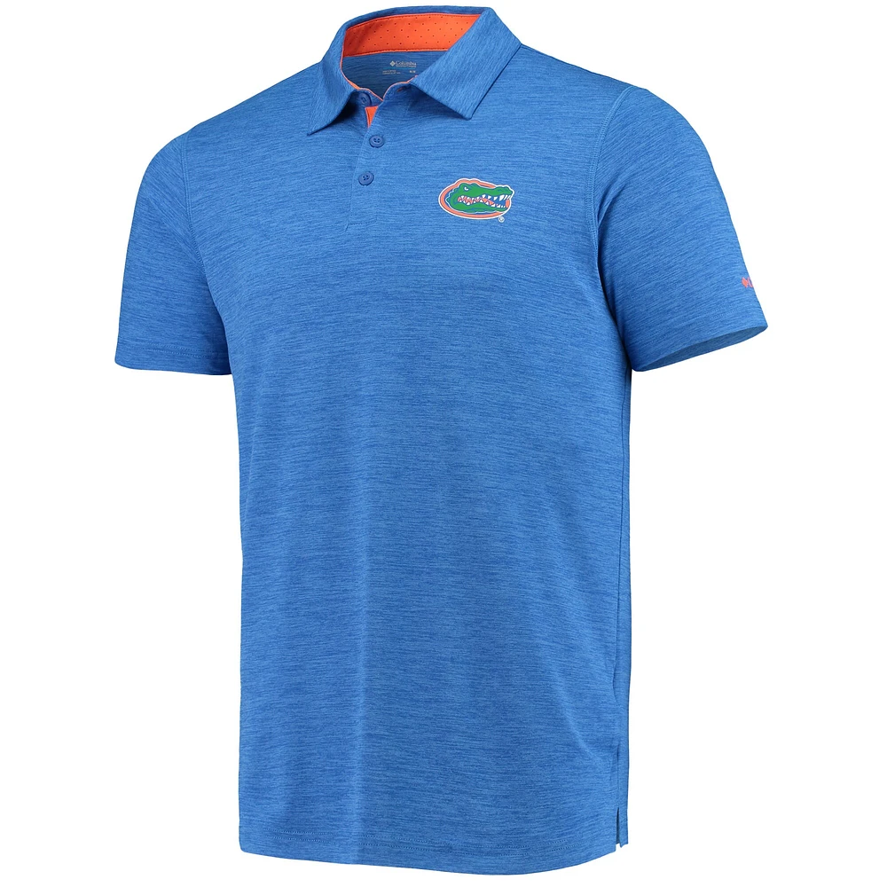 Men's Columbia Royal Florida Gators Tech Trail Omni-Shade Polo