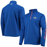 Veste Columbia Royal Florida Gators Terminal Tackle Fleece Raglan Omni-Shade pour homme