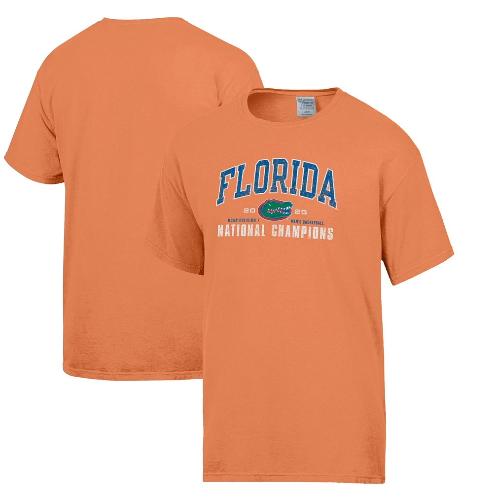 Men's ComfortWash Orange Florida Gators 2025 NCAA Basketball National Champions T-Shirt