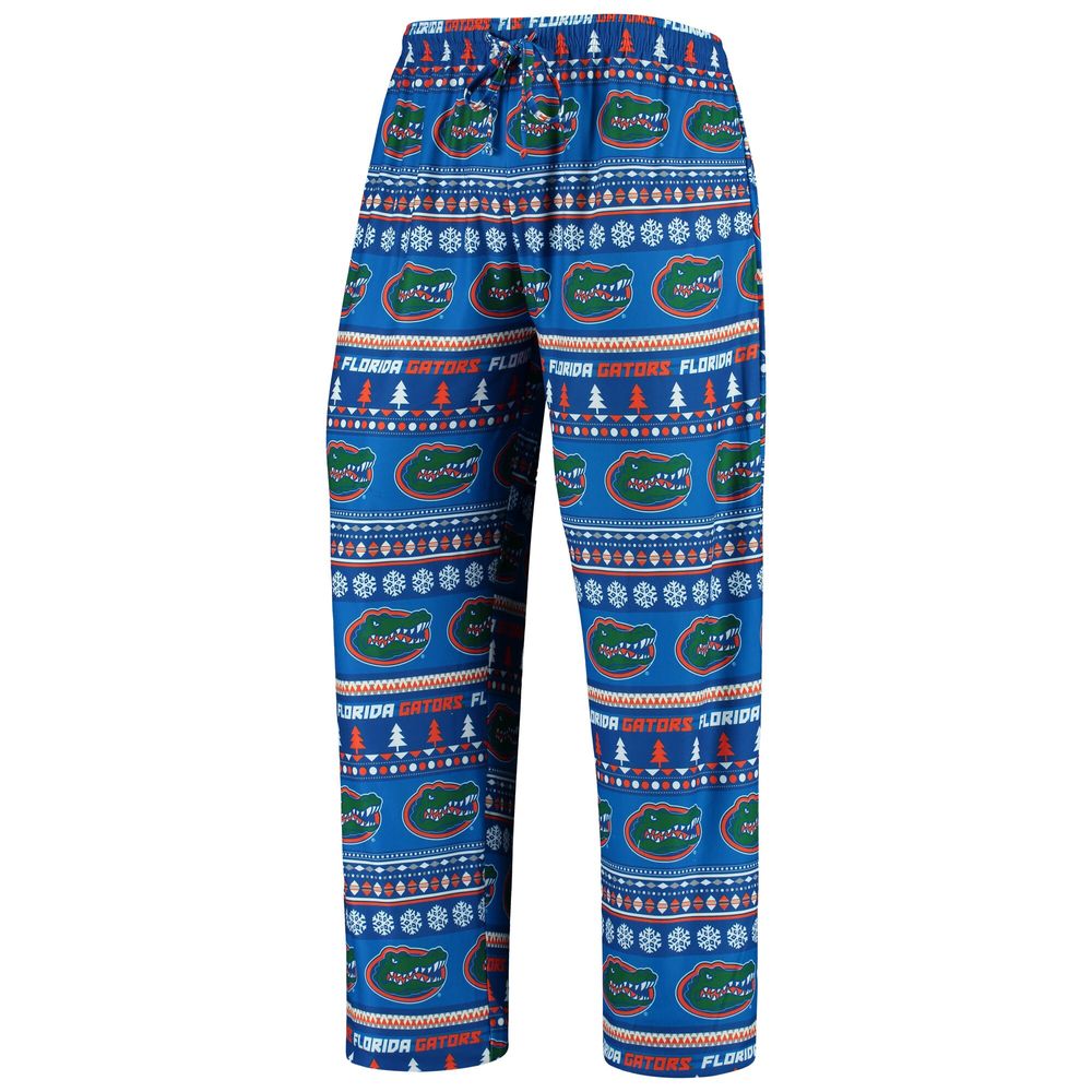 Men's Concepts Sport Royal Florida Gators Ugly Sweater Knit Long Sleeve Top and Pant Set