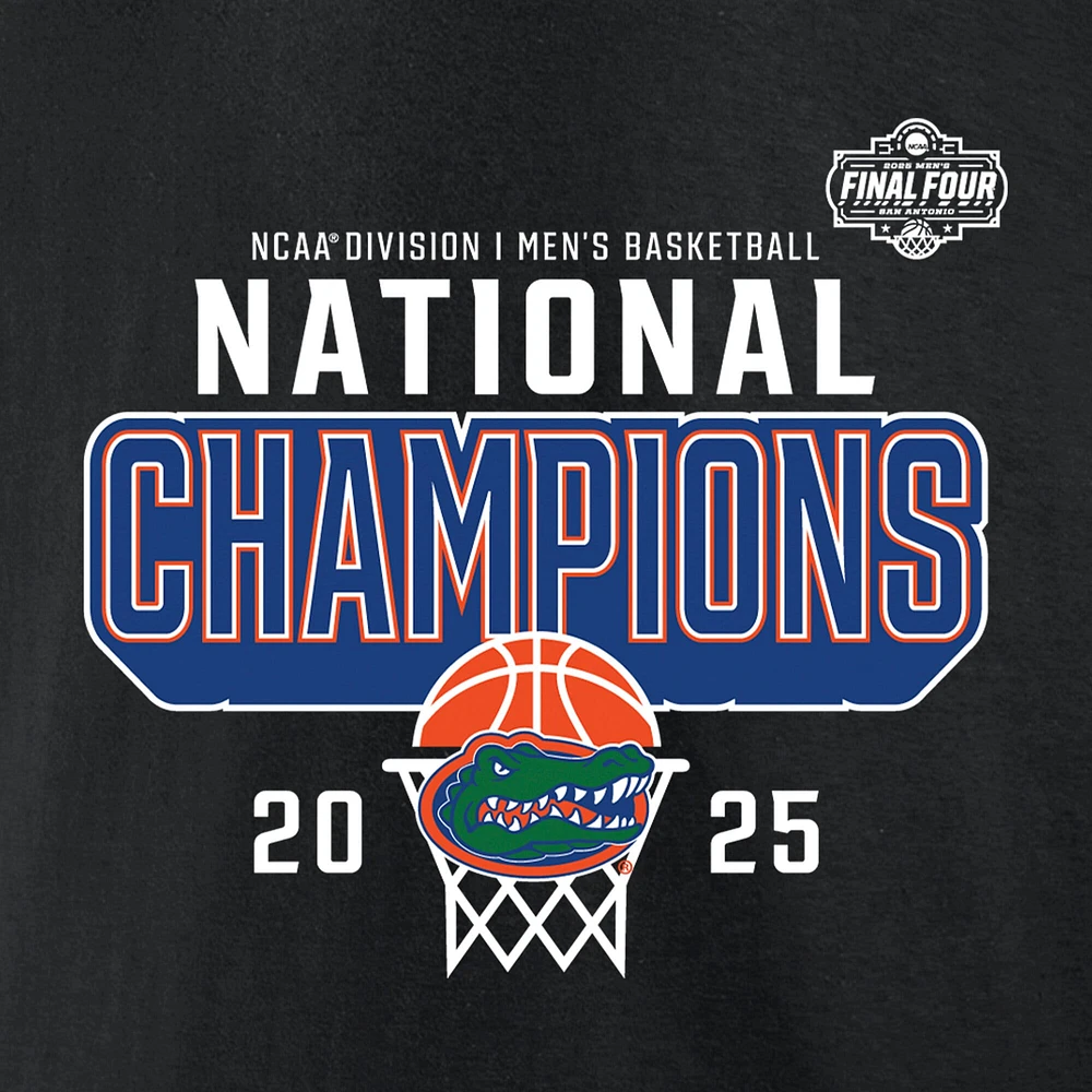 Men's Fanatics  Black Florida Gators 2025 NCAA Basketball National Champions Core T-Shirt