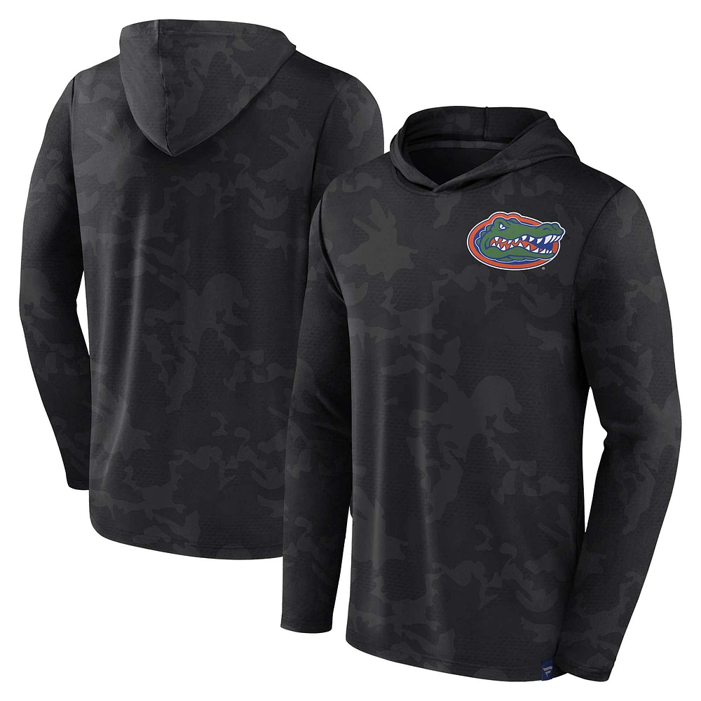 Men's Fanatics  Black Florida Gators Camo Hoodie Long Sleeve T-Shirt