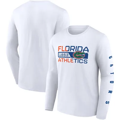 Florida Gators Fanatics Branded Broad Jump 2-Hit Long Sleeve T-Shirt - White