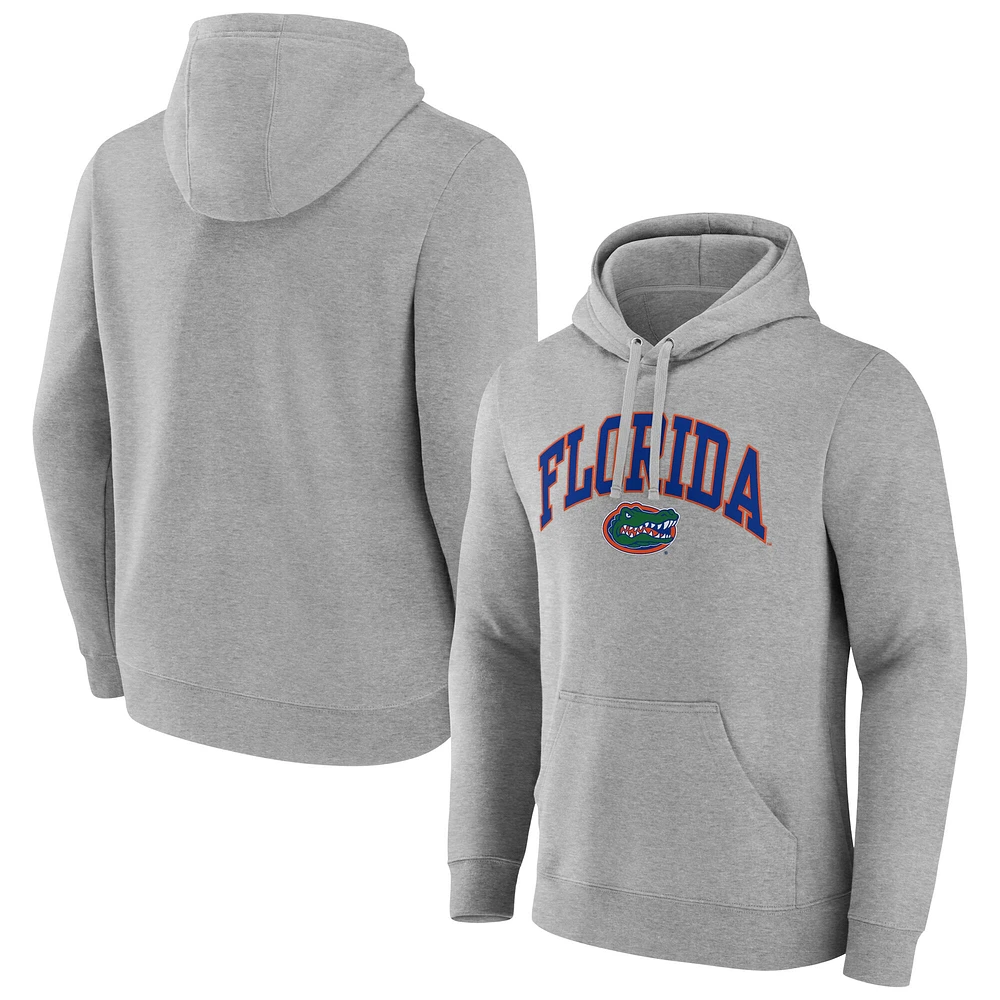 Men's Fanatics Gray Florida Gators Arched Logo Pullover Hoodie