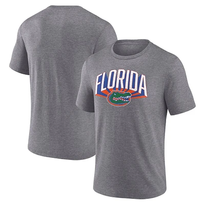 T-shirt gris pour homme Fanatics Florida Gators Heritage Tri-Blend 3D Burst