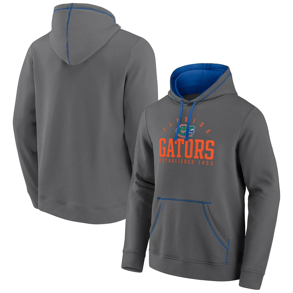 Sweat à capuche en polaire gris Fanatics pour hommes Florida Gators Toppler