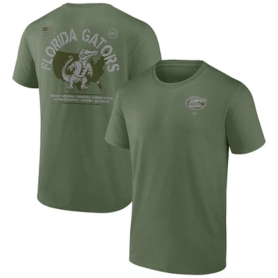 T-shirt de base d'appréciation militaire OHT des Florida Gators Fanatics pour hommes, olive