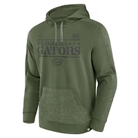 Men's Fanatics Olive Florida Gators OHT Military Appreciation Stencil Pullover Hoodie