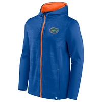 Sweat à capuche entièrement zippé Fanatics Royal Florida Gators Ball Carrier pour hommes