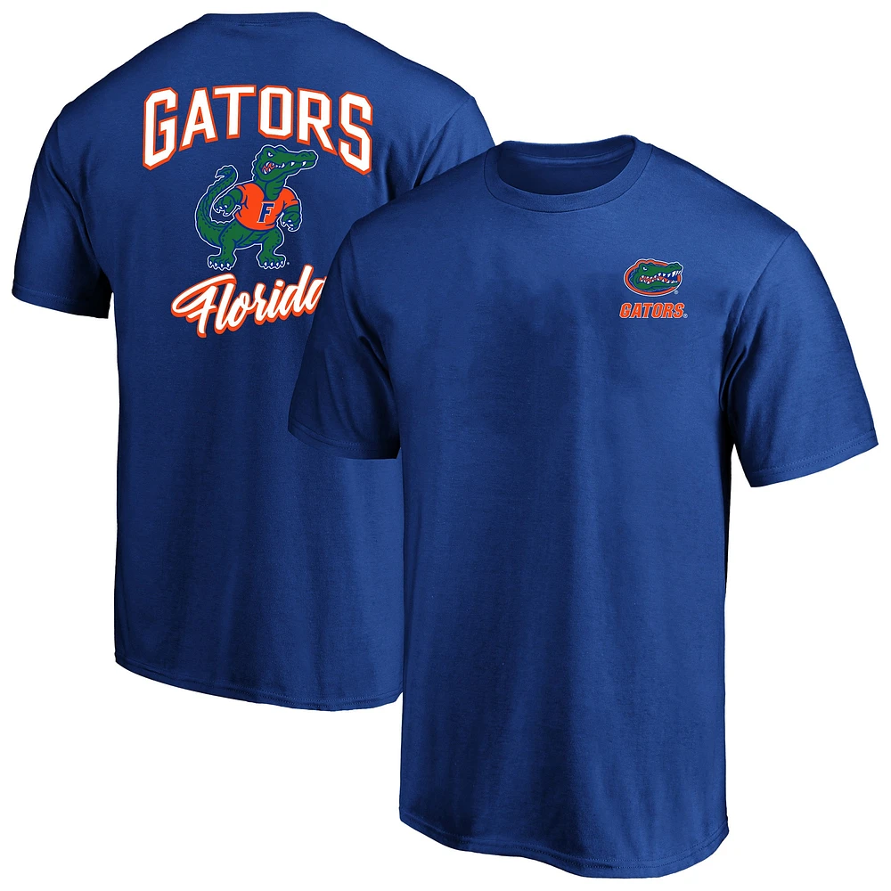 T-shirt Fanatics Royal Florida Gators pour hommes, taille grande et grande, 2 coups