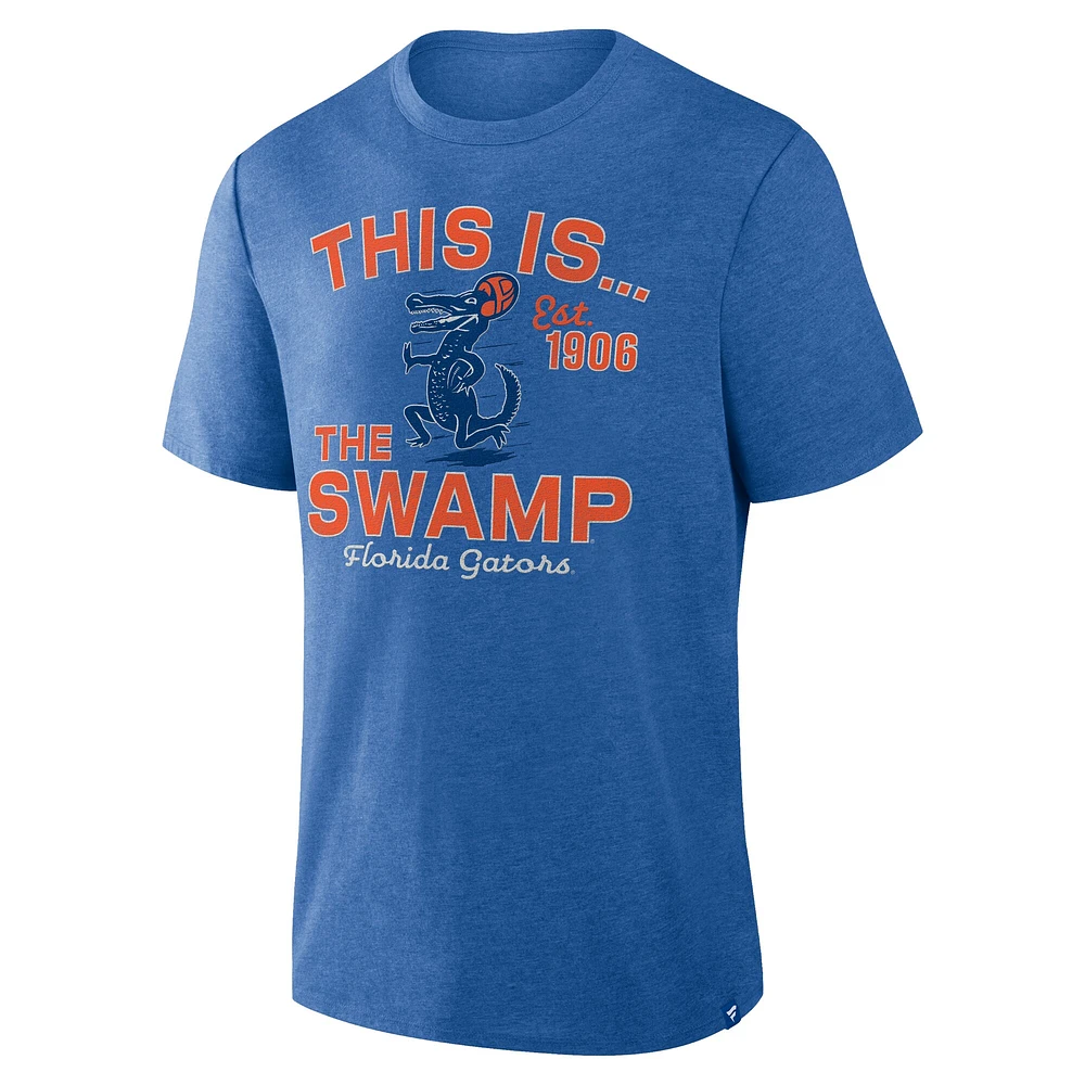 T-shirt à trois mélanges Dynamic Showdown des Royal Florida Gators de Fanatics pour hommes