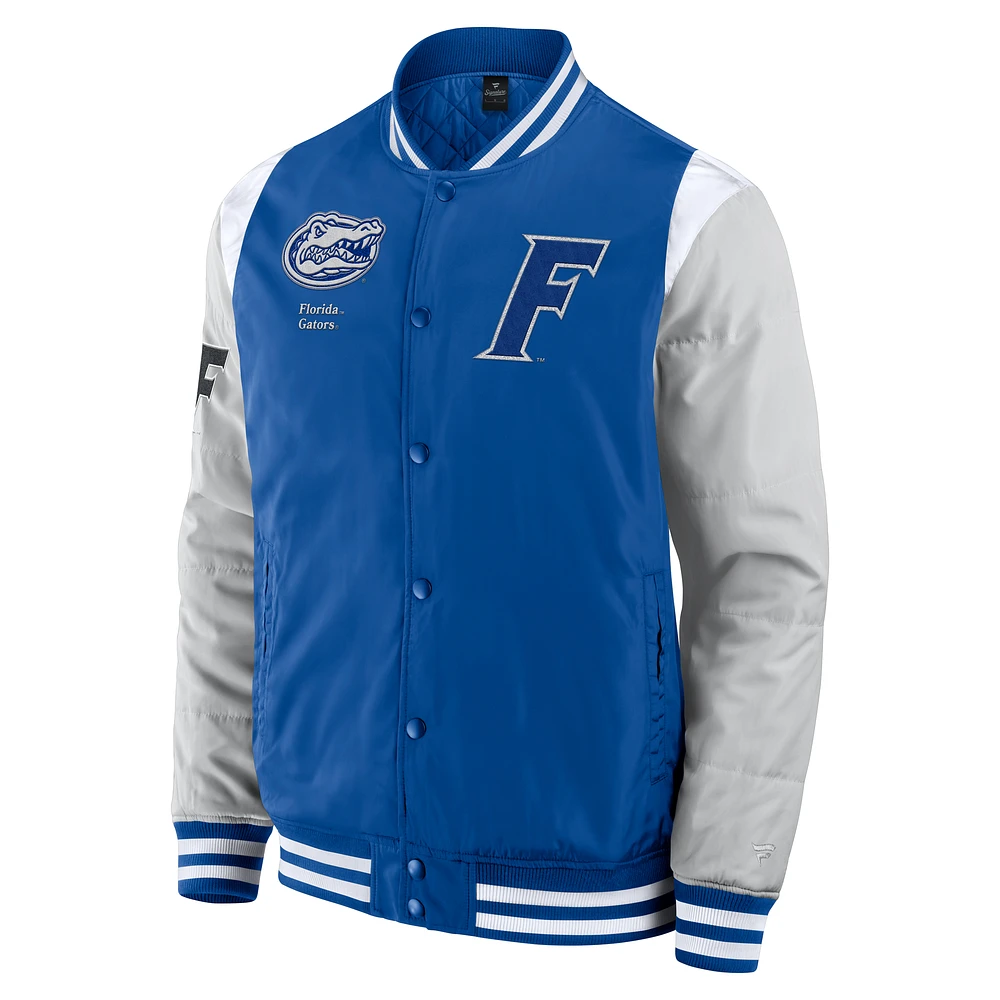 Veste à boutons-pression intégrale Elements Elite de Fanatics Royal Florida Gators pour homme