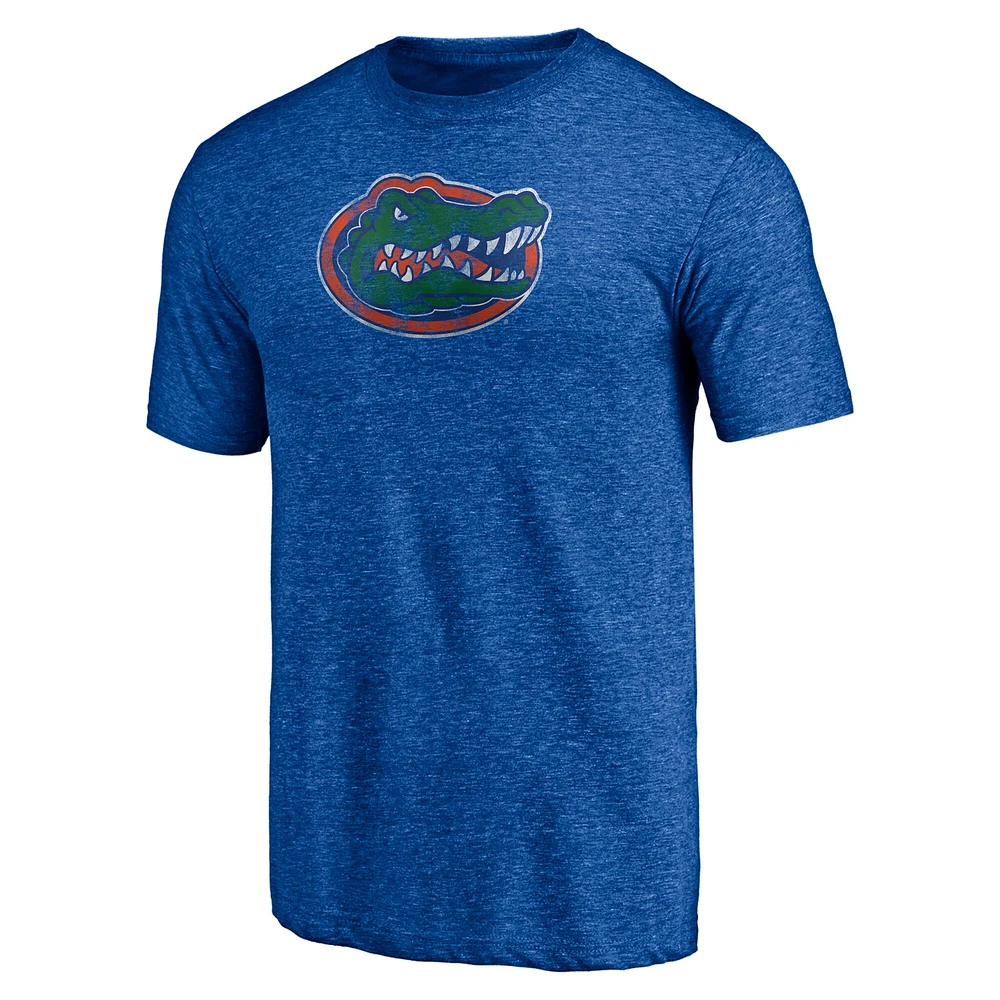 T-shirt tri-blend avec logo principal Evergreen des Royal Florida Gators Fanatics pour hommes