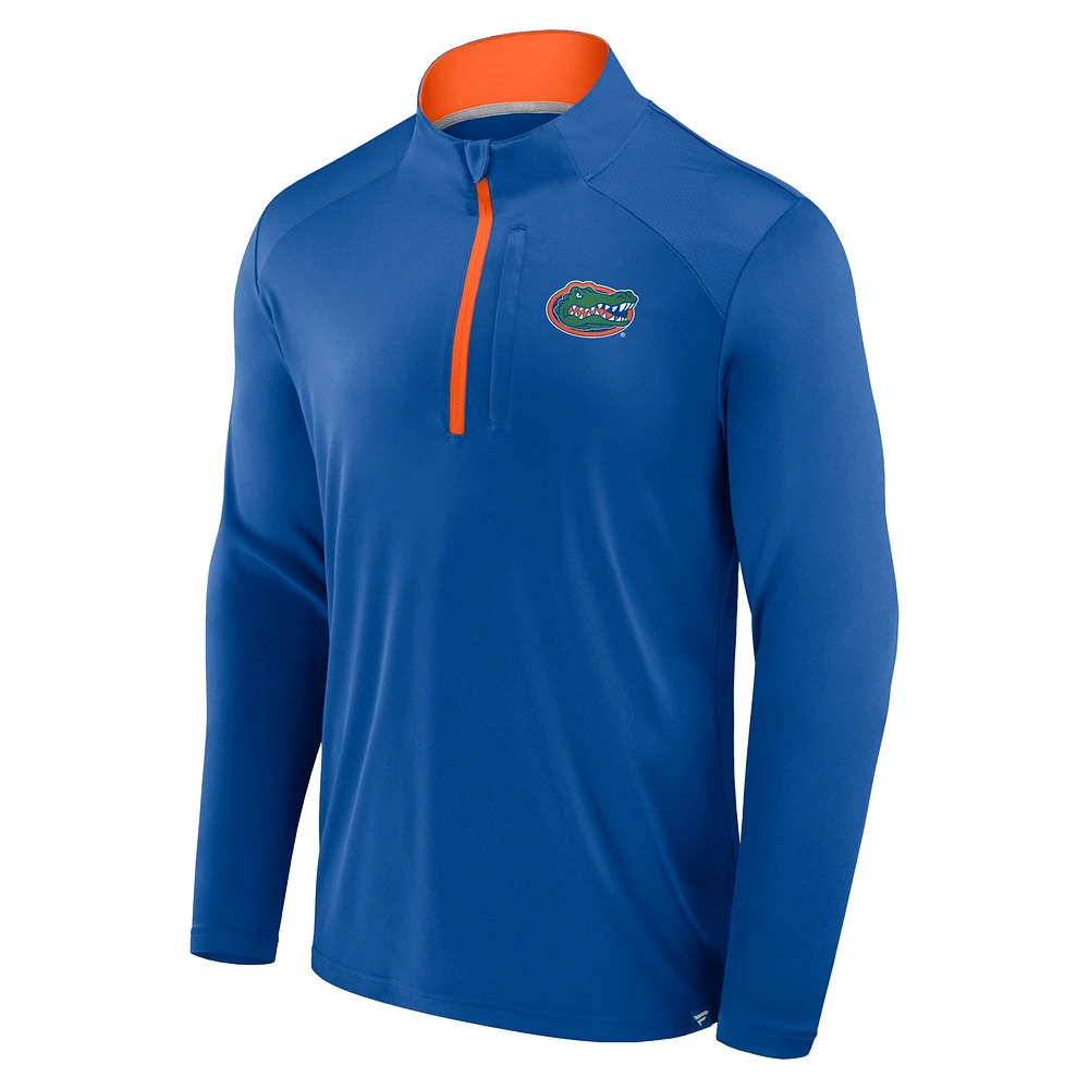 Men's Fanatics Royal Florida Gators Fundamental Defender Quarter-Zip Jacket