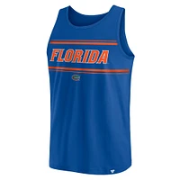 Men's Fanatics Royal Florida Gators Stripe Block Tank Top