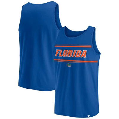 Men's Fanatics Royal Florida Gators Stripe Block Tank Top