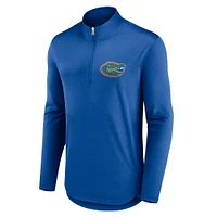 Men's Fanatics Royal Florida Gators Tough Minded Quarter-Zip Top