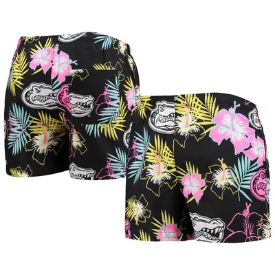 Florida Gators FOCO Neon Floral Swim Trunks - Black