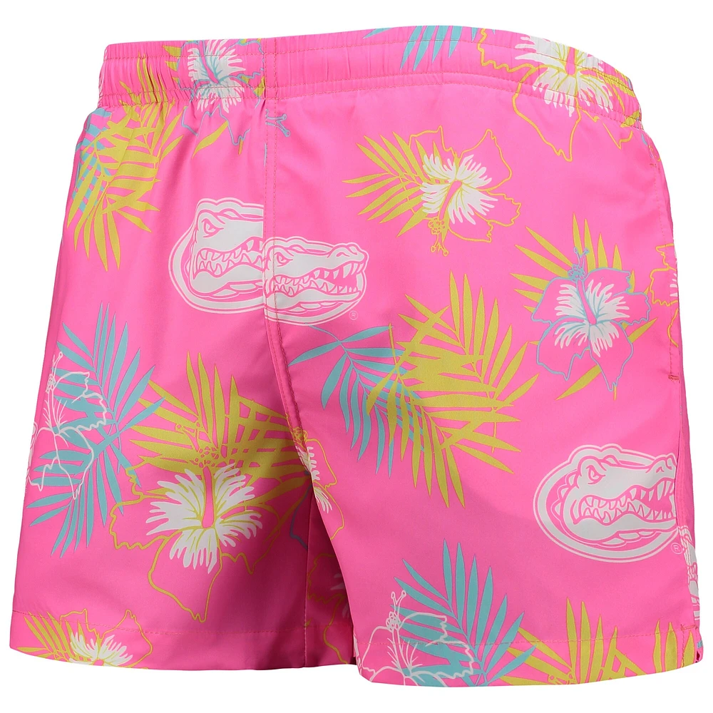 Men's FOCO Pink Florida Gators Neon Floral Swim Trunks