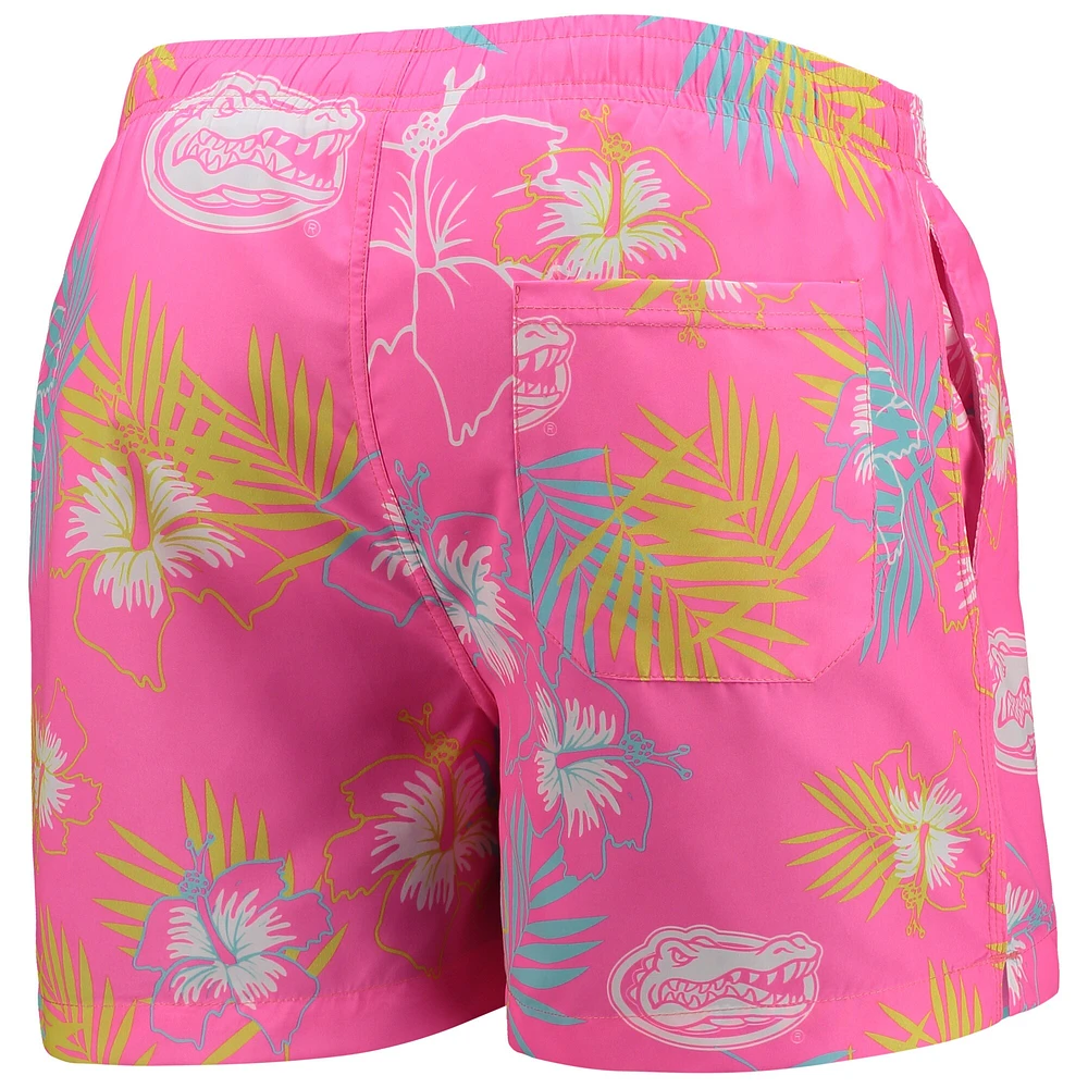 Men's FOCO Pink Florida Gators Neon Floral Swim Trunks