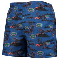 Men's FOCO Royal Florida Gators Island Palm Swim Trunks