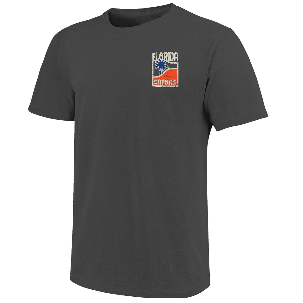 Men's  Graphite Florida Gators Comfort Colors Minimal Vista Distressed Graphics T-Shirt
