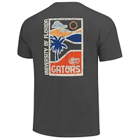 Men's  Graphite Florida Gators Comfort Colors Minimal Vista Distressed Graphics T-Shirt