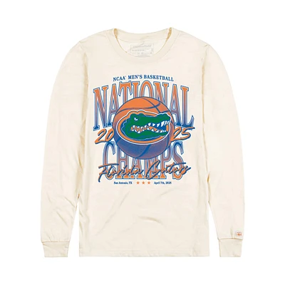 Men's Homefield Cream Florida Gators 2025 NCAA Basketball National Champions Long Sleeve T-Shirt