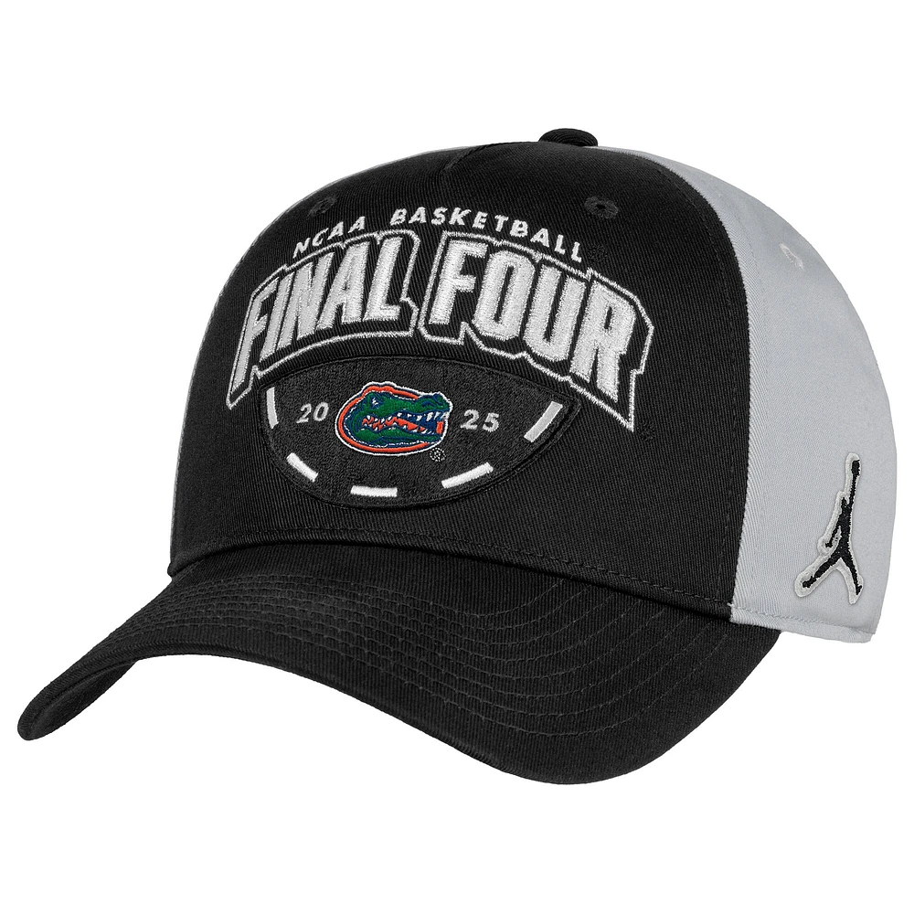 Men's Jordan Brand Black/Gray Florida Gators 2025 NCAA Men's Basketball Tournament March Madness Final Four Regional Champions Locker Room Adjustable Hat