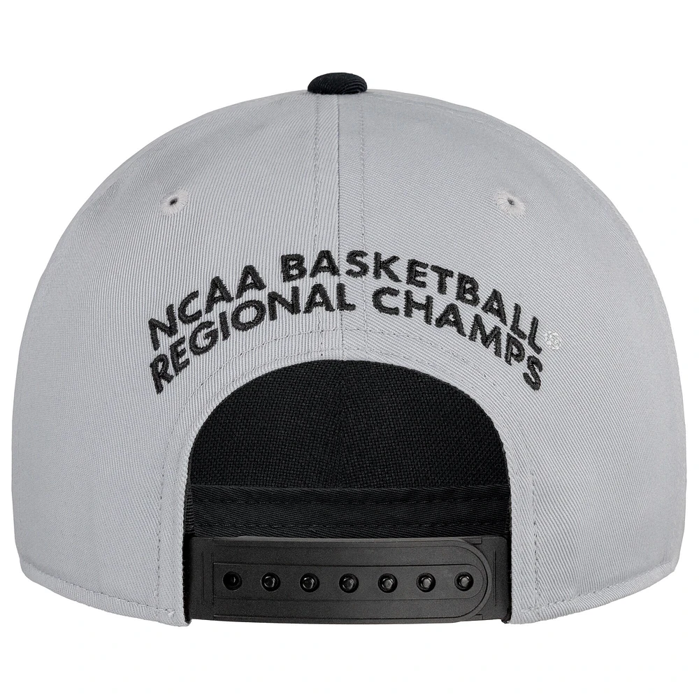 Men's Jordan Brand Black/Gray Florida Gators 2025 NCAA Men's Basketball Tournament March Madness Final Four Regional Champions Locker Room Adjustable Hat