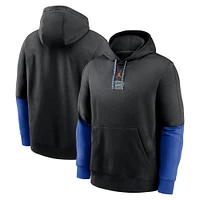 Sweat à capuche Jordan Brand noir/bleu marine Florida Gators 2024 Sideline Club pour homme