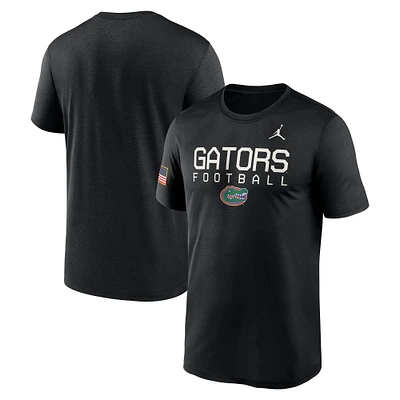 T-shirt Jordan Brand noir pour homme Florida Gators 2024 Military Appreciation Legend Performance