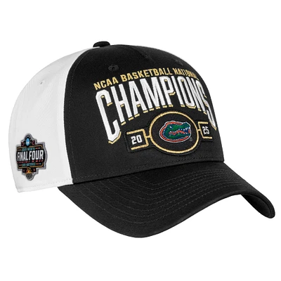 Casquette ajustable Jordan Brand noire Florida Gators 2025 NCAA pour homme, champions nationaux de basketball masculin, vestiaire