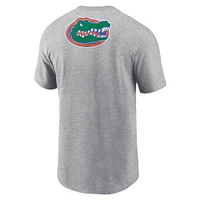 Men's Jordan Brand Heather Gray Florida Gators Campus 2-Hit Primary Mascot T-Shirt