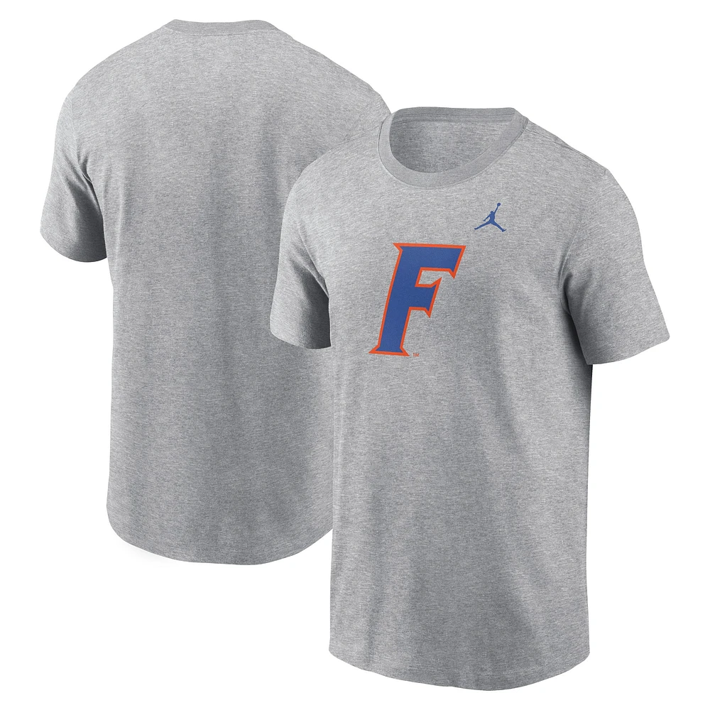 Men's Jordan Brand Heather Gray Florida Gators Primetime Alternate Logo T-Shirt