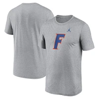 Men's Jordan Brand Heather Gray Florida Gators Primetime Legend Alternate Logo T-Shirt