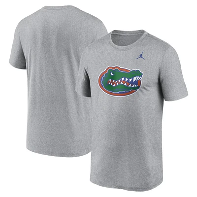 Men's Jordan Brand Heather Gray Florida Gators Primetime Legend Logo T-Shirt