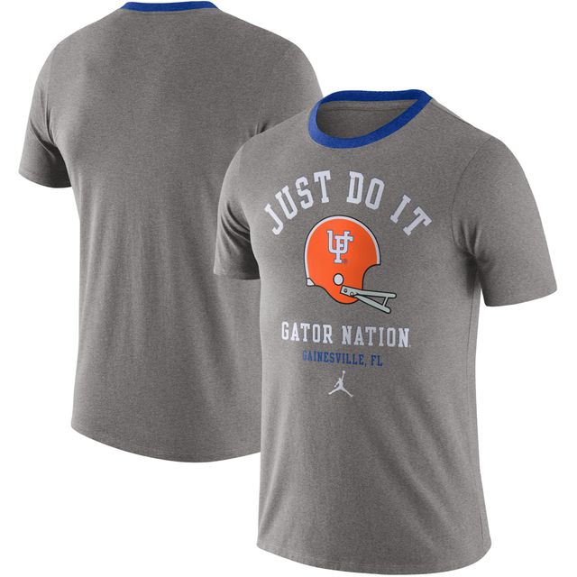 T-shirt tri-mélange de l'équipe casque Jordan Gators Vault la marque pour hommes, gris chiné
