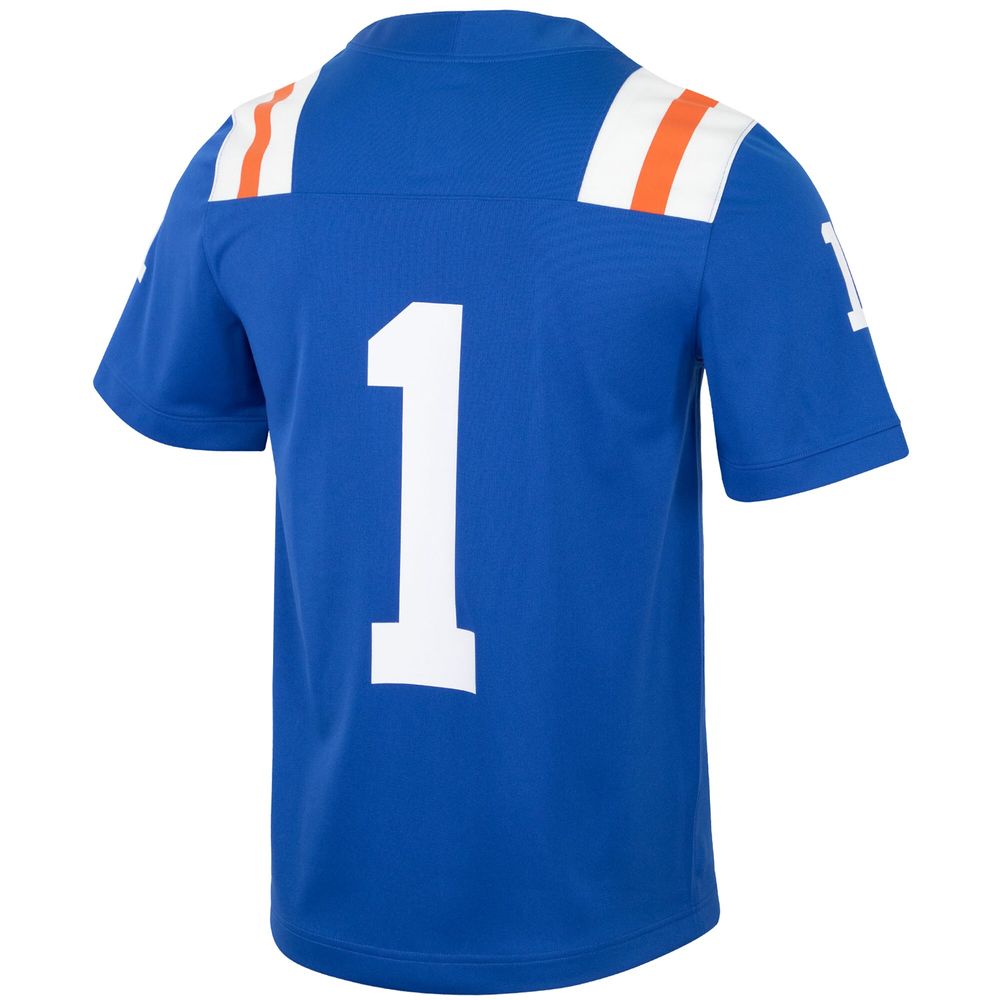 Men's Jordan Brand #1 Royal Florida Gators Throwback Replica Jersey