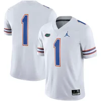 Maillot de match Jordan Gators la Floride n° 1 pour homme, blanc