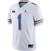 Maillot de match Jordan Gators la Floride n° 1 pour homme, blanc
