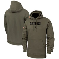 Sweat à capuche en polaire Jordan Brand Olive Florida Gators Military Pack Club pour hommes