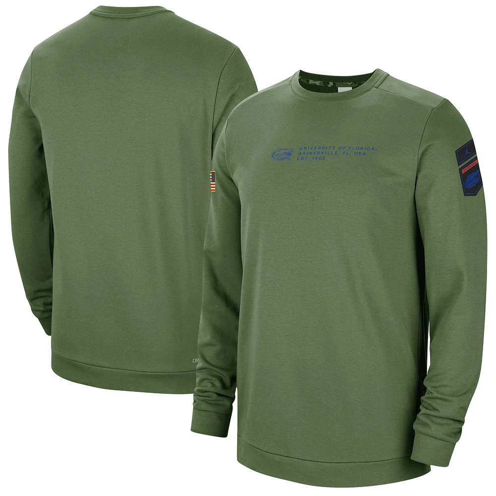 Sweat-shirt à capuche militaire Jordan Brand Olive Florida Gators pour homme